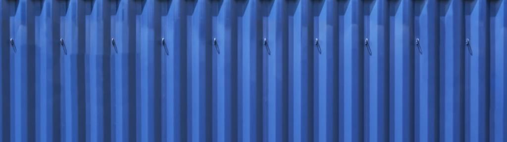Blue cargo container