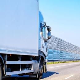 Truck on road